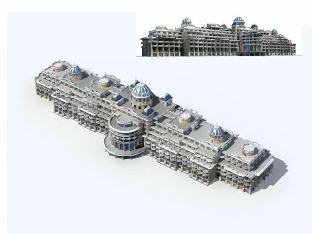 large city commercial street office building design - 89 3D Model .c4d .max .obj .3ds .fbx .stl .blend 