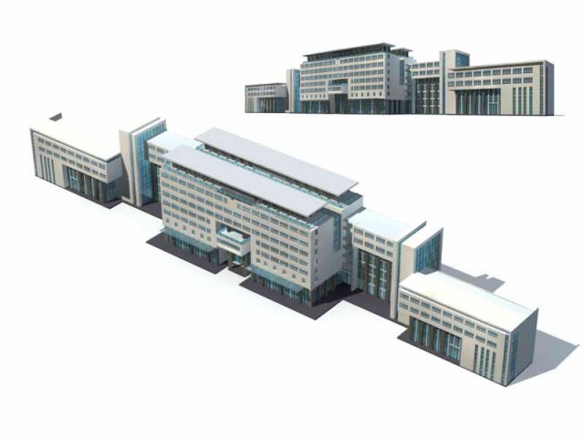 large city commercial street office building design - 91 Modèle 3D .c4d .max .obj .3ds .fbx .stl .blend 