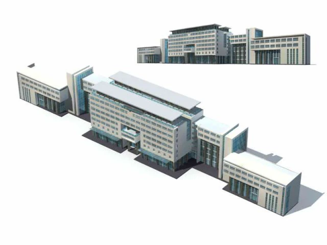 large city commercial street office building design - 91 3D Model .c4d .max .obj .3ds .fbx .stl .blend