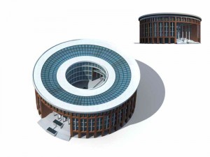 large city commercial street office building design - 92 3D Model