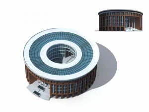 बड़े शहर की वाणिज्यिक सड़क कार्यालय भवन डिजाइन - 92 3D मॉडल