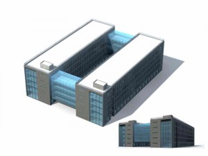 large city commercial street office building design - 94 3D 모델