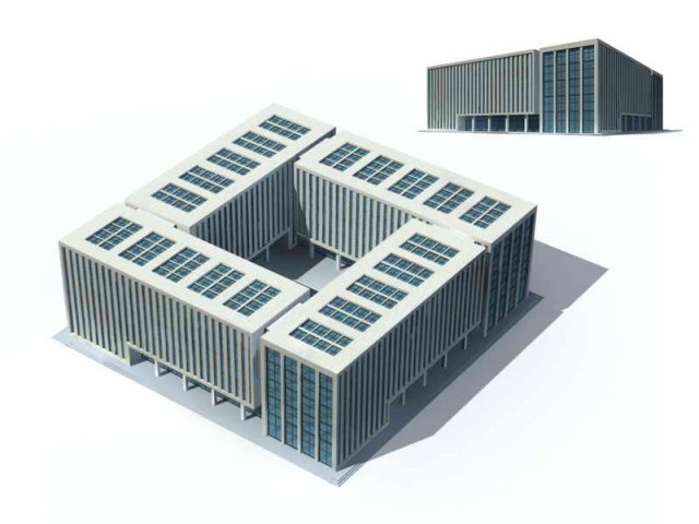 large city commercial street office building design - 95 3Dモデル .c4d .max .obj .3ds .fbx .stl .blend 