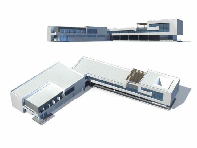 large city commercial street office building design - 102 3D Model .c4d .max .obj .3ds .fbx .stl .blend 