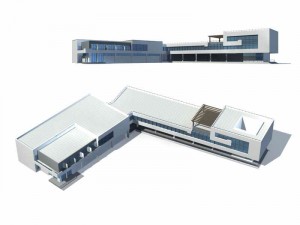 large city commercial street office building design - 102 3D Model