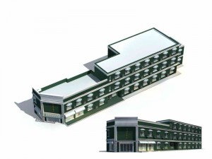 large city commercial street office building design - 103 3Dモデル