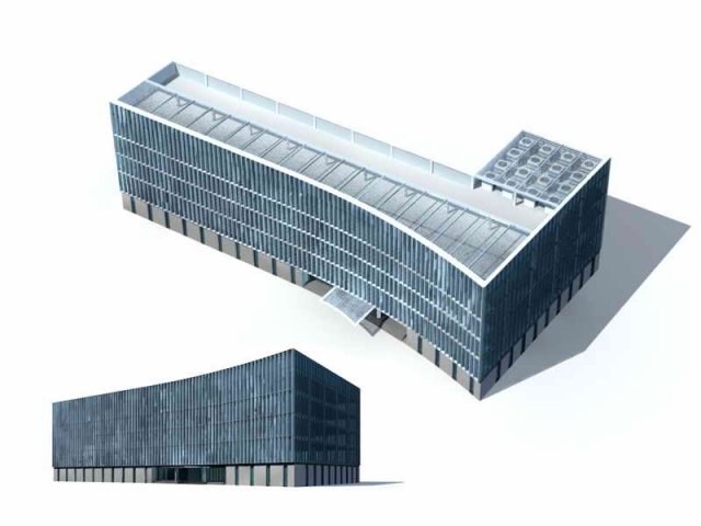 large city commercial street office building design - 104 3D Model .c4d .max .obj .3ds .fbx .stl .blend 
