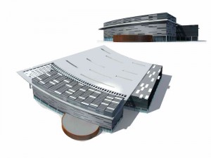 large city commercial street office building design - 107 3D Model