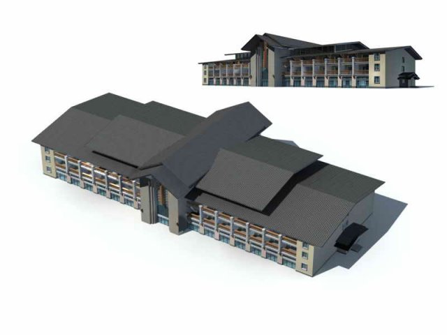 large city commercial street office building design - 111 Modelo 3D .c4d .max .obj .3ds .fbx .stl .blend 