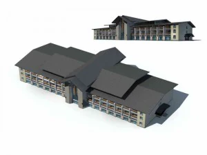 Entwurf eines B&uuml;rogeb&auml;udes f&uuml;r eine Gesch&auml;ftsstra&szlig;e in einer Gro&szlig;stadt &ndash; 111 3D Modell
