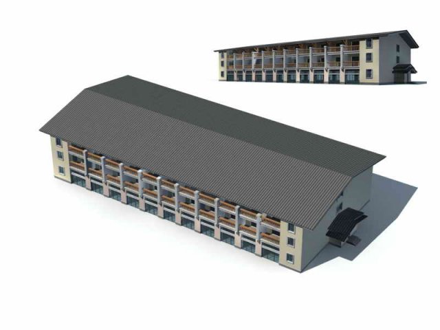 large city commercial street office building design - 120 3D Model .c4d .max .obj .3ds .fbx .stl .blend 
