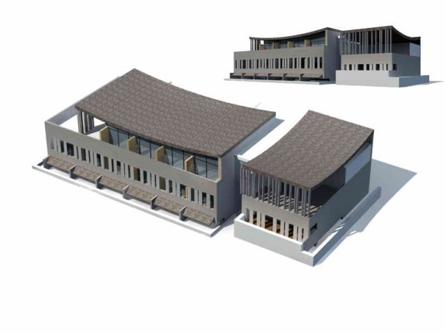 large city commercial street office building design - 121 3D 模型 .c4d .max .obj .3ds .fbx .stl .blend 