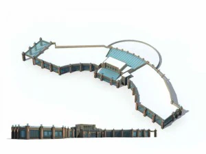 Проект офісної будівлі великої міської комерційної вулиці - 124 3D Модель