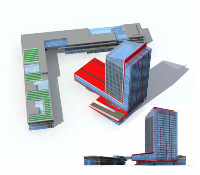 large city commercial street office building design - 129 3Dモデル .c4d .max .obj .3ds .fbx .stl .blend 