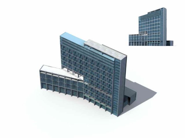 large city commercial street office building design - 136 Modelo 3D .c4d .max .obj .3ds .fbx .stl .blend 