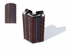 large city commercial street office building design - 157 Modelo 3D