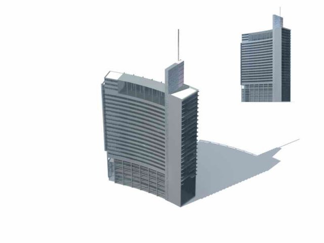 large city commercial street office building design - 159 Modello 3D .c4d .max .obj .3ds .fbx .stl .blend 