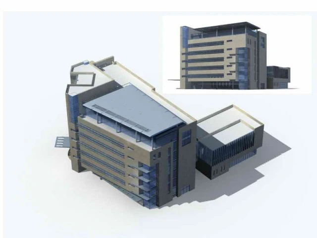 large city commercial street office building design - 160 3D Model .c4d .max .obj .3ds .fbx .stl .blend 