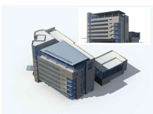 large city commercial street office building design - 160 3D Модель