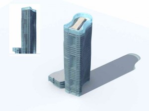 large city commercial street office building design - 167 3D Model