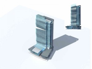 large city commercial street office building design - 169 3D Model