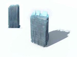 large city commercial street office building design - 171 3D Model