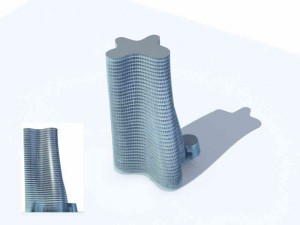 large city commercial street office building design - 172 3Dモデル