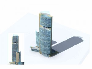 large city commercial street office building design - 177 3D Модель