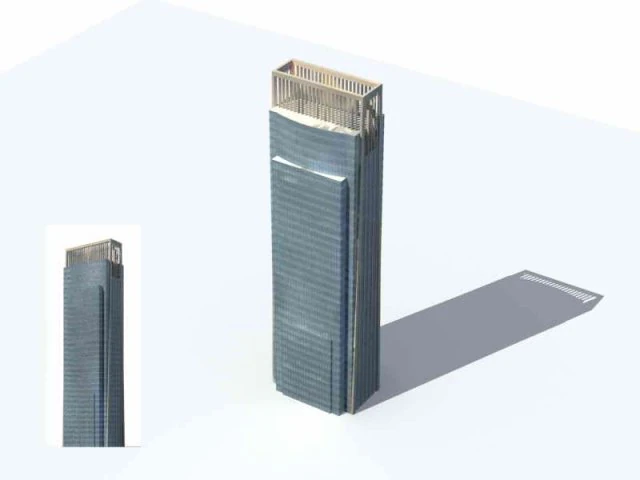 large city commercial street office building design - 182 3D Model .c4d .max .obj .3ds .fbx .stl .blend