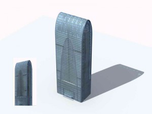 large city commercial street office building design - 188 3D Model