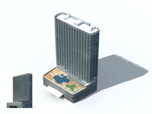 large city commercial street office building design - 198 3D 모델