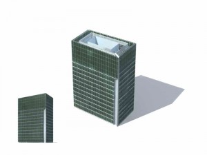 large city commercial street office building design - 199 3D 모델