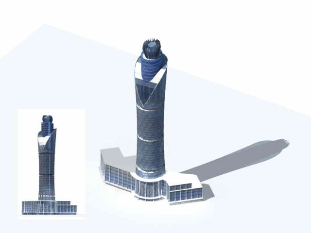large city commercial street office building design - 207 3D Model .c4d .max .obj .3ds .fbx .stl .blend 