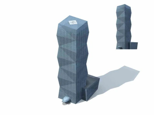 large city commercial street office building design - 245 3D Model .c4d .max .obj .3ds .fbx .stl .blend 