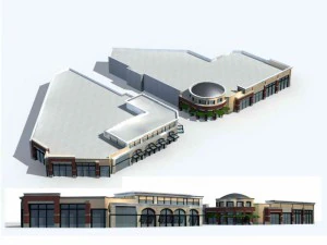 대도시 상업거리 오피스빌딩 디자인 - 256 3D 모델