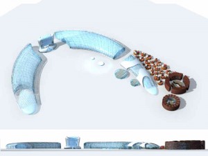 large city commercial street office building design - 260 3D Model