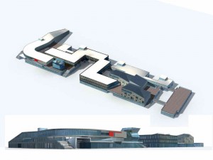 large city commercial street office building design - 261 3D Модель