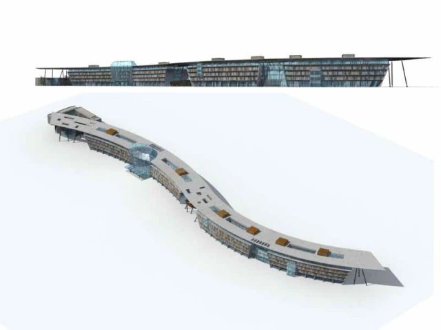 large city commercial street office building design - 270 3D Model .c4d .max .obj .3ds .fbx .stl .blend