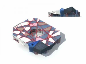 large city commercial street office building design - 273 3D Model