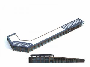 progettazione di un edificio per uffici su una strada commerciale di una grande citt&agrave; - 274 Modello 3D