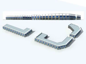 large city commercial street office building design - 278 3D Model