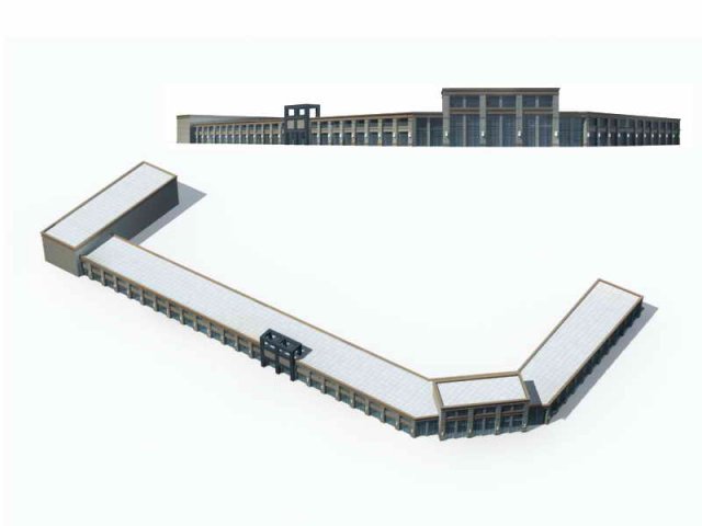 large city commercial street office building design - 279 3D Модель .c4d .max .obj .3ds .fbx .stl .blend