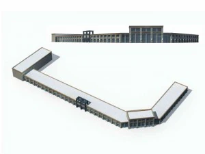 large city commercial street office building design - 279 3D Model