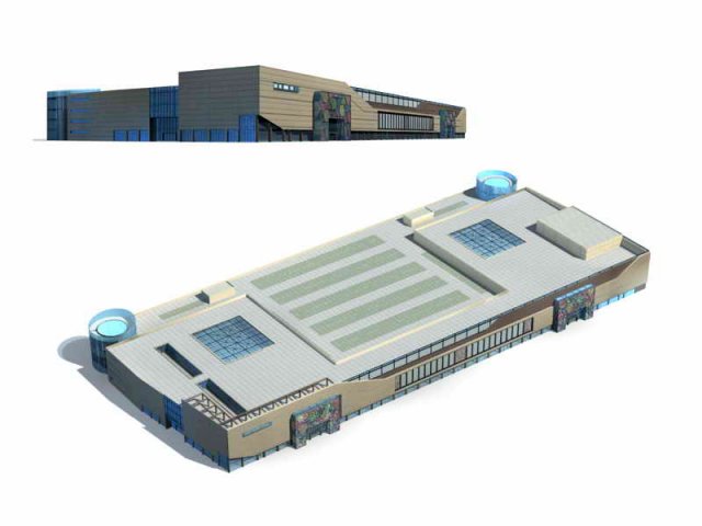 large city commercial street office building design - 280 Model 3D .c4d .max .obj .3ds .fbx .stl .blend 