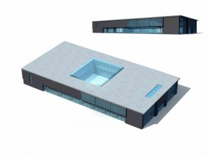 large city commercial street office building design - 281 Modèle 3D