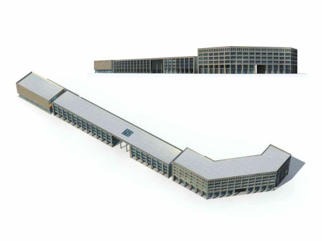 large city commercial street office building design - 284 Modèle 3D .c4d .max .obj .3ds .fbx .stl .blend 