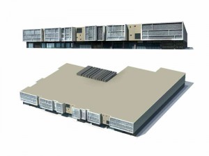 large city commercial street office building design - 285 Modelo 3D