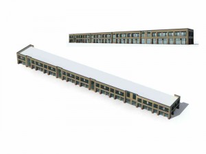 large city commercial street office building design - 286 3D Модель