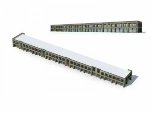 बड़े शहर की वाणिज्यिक सड़क कार्यालय भवन डिजाइन - 286 3D मॉडल