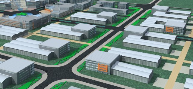 factory building 008 3D 模型 .c4d .max .obj .3ds .fbx .stl .blend 